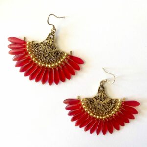 Boucles d’oreilles EVENTAIL verre