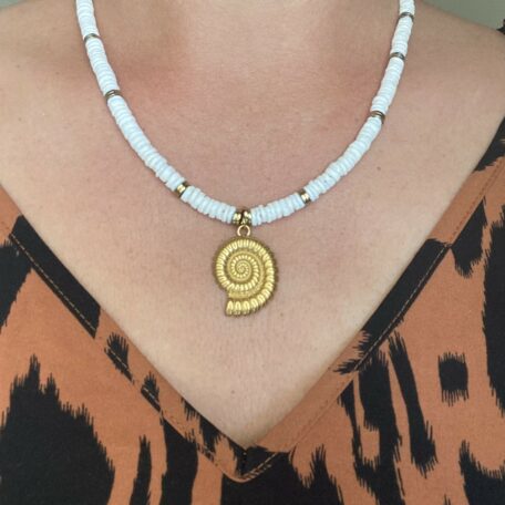 Collier coquillage hésihi surfeur bohème été