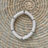 bracelet résine élastique jonc crème