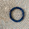 bracelet résine jonc bleu foncé marbré