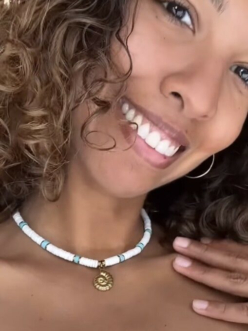 collier coquillage heishi